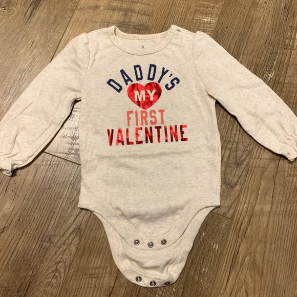 daddy's my first valentine onesie